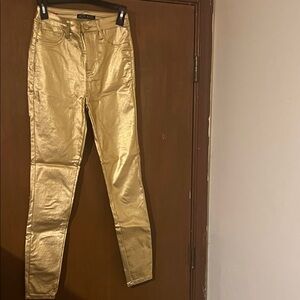 Hot Kiss Gold Skinny Pants